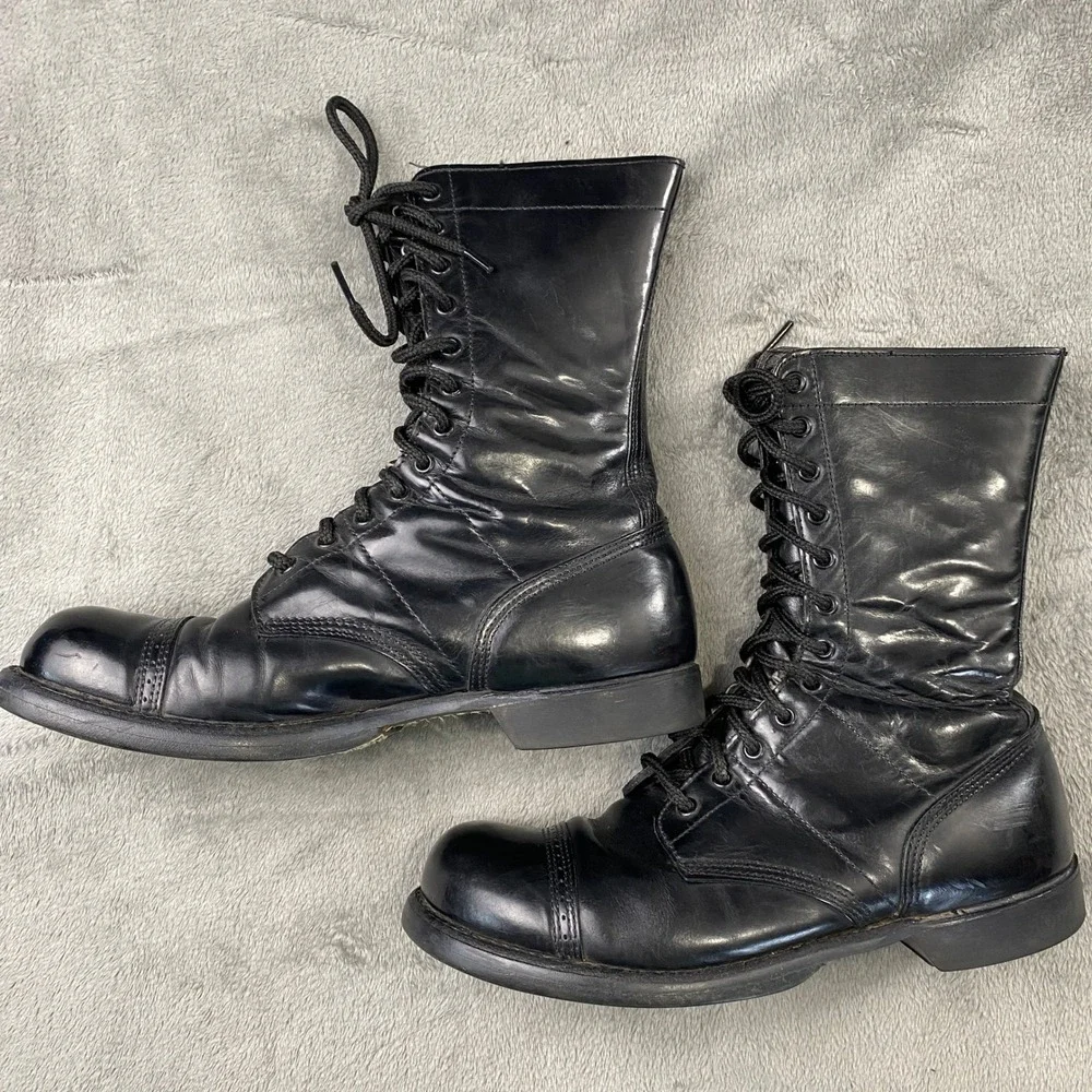 Corcoran Jump Boots Mens 10 D Black Leather Cap Toe Paratrooper Combat 1500